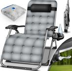 Tuinstoel - Ligstoel - Verstelbaar - Opvouwbaar - Grijs - Ti, Verzenden, Nieuw