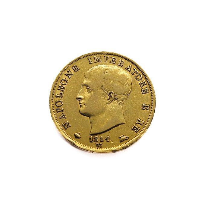 Italië. Napoleone. 40 Lire 1814 - Milano, Postzegels en Munten, Edelmetalen en Baren
