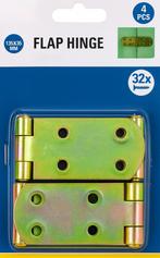 Set van 4 metalen klepscharnieren met schroeven (135x35 mm), Verzenden, Nieuw