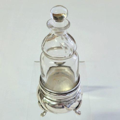 Victorian - Karaf - Glas, Verzilverd, Antiek en Kunst, Antiek | Glaswerk en Kristal