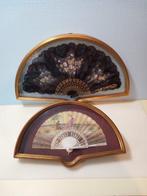 Handwaaier (2) - Zijde, kant, stof - Vintage Spaanse waaiers