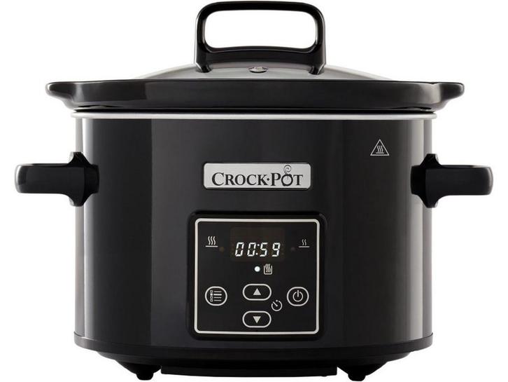 CrockPot CR-61 - Slow Cooker 2,4L - Digitale timer - Zwart, Zakelijke goederen, Horeca | Keukenapparatuur, Verzenden