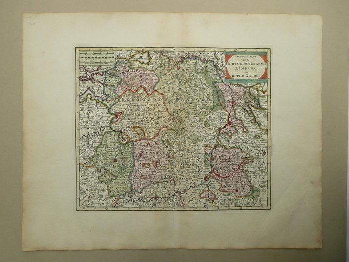 Nederland - Brabant, Limburg; Isaac Trion - Nieuwe kaart van, Boeken, Atlassen en Landkaarten
