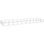 vidaXL Hondenkennel 30 m² staal zilverkleurig, Dieren en Toebehoren, Verzenden, Nieuw
