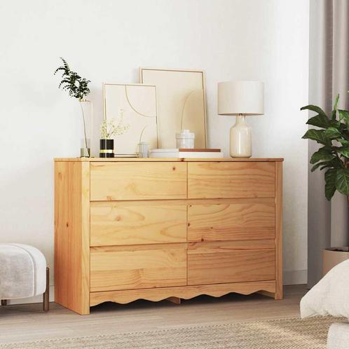 vidaXL Ladekast Drammen Bruin 111 x 43 x 73,5 cm Massief, Huis en Inrichting, Kasten | Overige, Nieuw, Verzenden