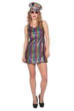 Festival Jurkje Gekleurd Metallic, Kleding | Dames, Carnavalskleding en Feestkleding, Verzenden, Nieuw