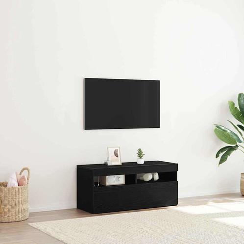 vidaXL TV Kast Zwart 90 x 35 x 40 cm Bewerkt hout, Huis en Inrichting, Kasten |Televisiemeubels, Nieuw, Verzenden