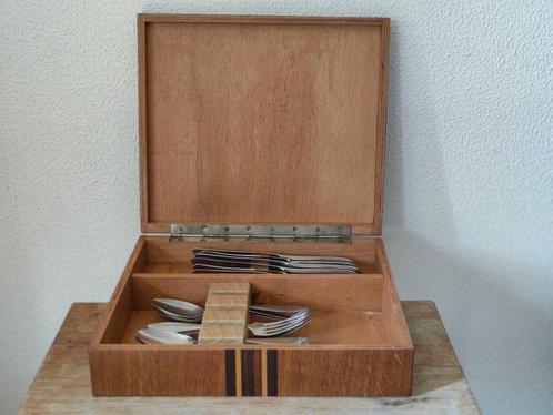 Unieke Handgemaakte Bestek Cassette 1910-1920 - Kist -, Antiek en Kunst, Antiek | Meubels | Tafels