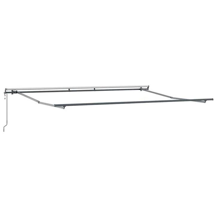 Handbediende Markies Antraciet 4m | Retour Deal | Topkwal..., Tuin en Terras, Zonneschermen, 250 cm tot 450 cm, Nieuw, Knikarmscherm