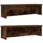 vidaXL Keukenrekken stapelbaar 2 st 60x15x16 cm gerookt, Verzenden, Nieuw