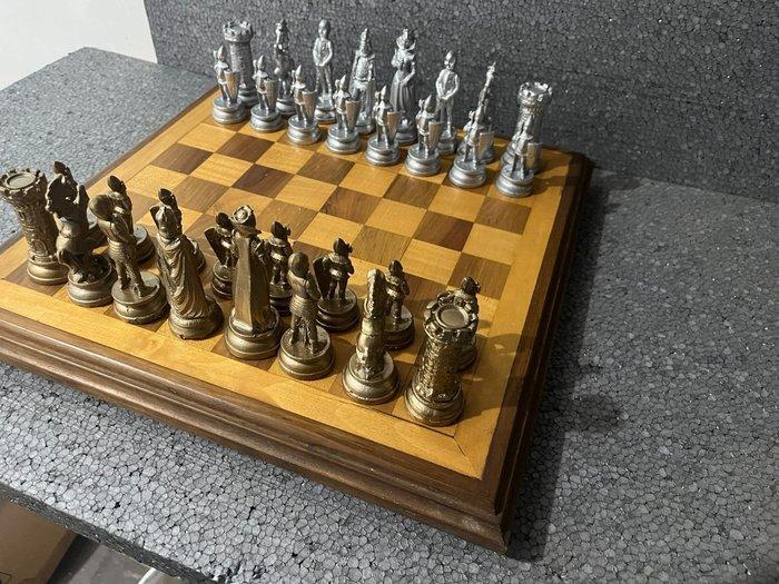 Schaakspel - Tin, Antiek en Kunst, Curiosa en Brocante