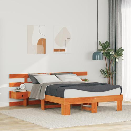 vidaXL Bedframe met lade Bruin 140 x 190 cm, Huis en Inrichting, Slaapkamer | Bedden, Nieuw, Verzenden