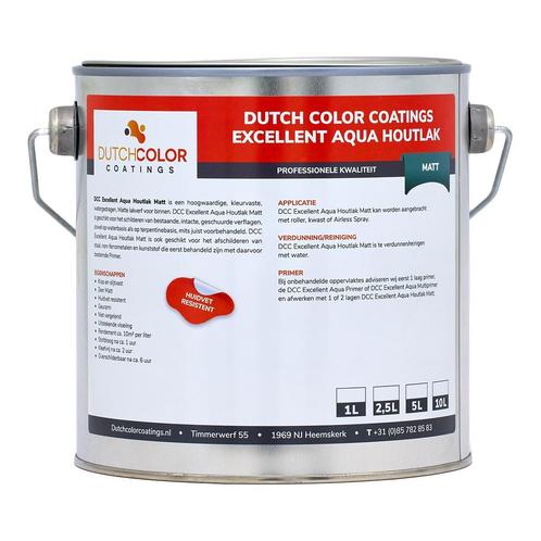 DCC Excellent Aqua Houtlak Matt Wit 20L, Doe-het-zelf en Bouw, Verf, Beits en Lak, Wit, Nieuw, Verzenden