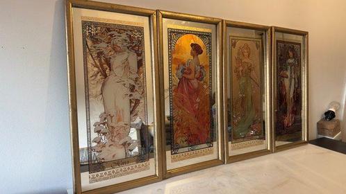 (After) Alphons Mucha cristal - As 4 estações, Antiek en Kunst, Curiosa en Brocante