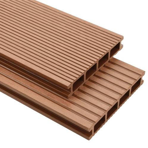 vidaXL Terrasplanken HKC met accessoires 20 m² 4 m bruin, Doe-het-zelf en Bouw, Vloerdelen en Plavuizen, Nieuw, Verzenden