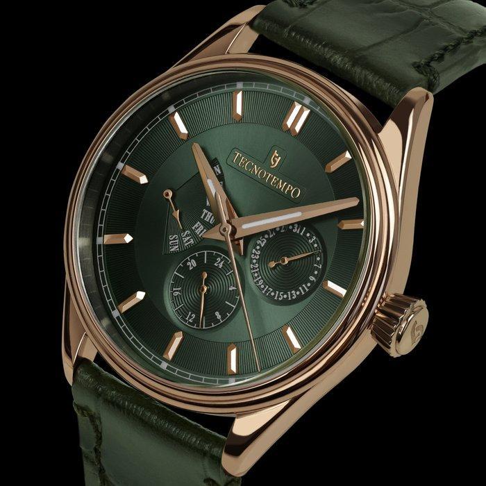 Tecnotempo - Multihands - Big Calendar - 39mm - Limited, Handtassen en Accessoires, Horloges | Heren