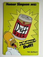 Plaque Publicitary The Simpsons Duff Beer - Figure - Métal, Nieuw in verpakking