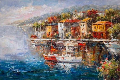 Christof Vevers (1962) - French Rivièra ~ Côte dAzur ~ Juan, Antiek en Kunst, Kunst | Schilderijen | Klassiek