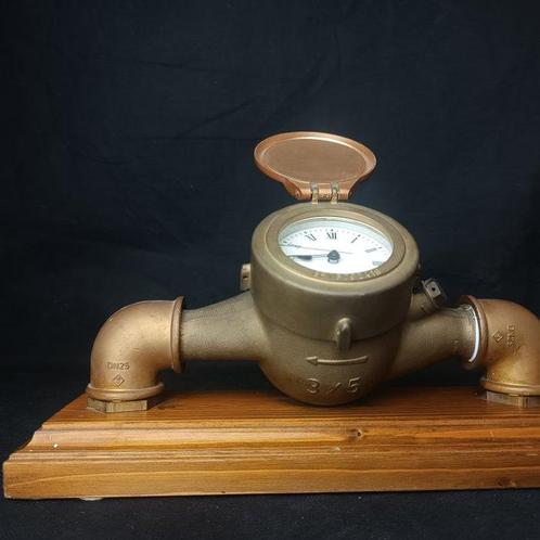 Klok - Bopp & Reuther Mannheim - Industrial Hout, Koper,, Antiek en Kunst, Curiosa en Brocante