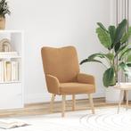 vidaXL Relaxzetel Beige Krullend Wolachtig Stof, Verzenden, Nieuw