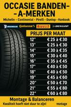 A merk occasie banden vanaf 25€ per stuk mét montage 5mm+++, Auto-onderdelen, Banden en Velgen, Gebruikt, Personenwagen, Band(en)