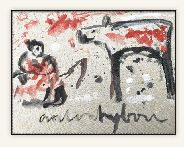 Anton Heyboer (1924-2005) - Moeder en dier, Antiek en Kunst, Kunst | Schilderijen | Modern