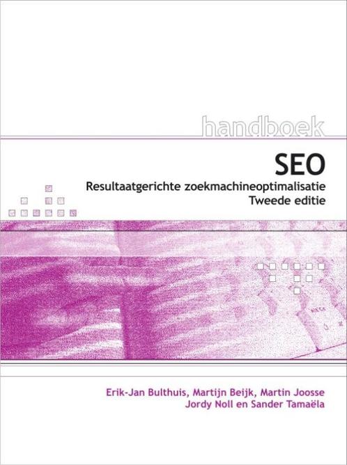 Handboek SEO, 2e editie 9789059404519 Erik-Jan Bulthuis, Boeken, Informatica en Computer, Zo goed als nieuw, Verzenden