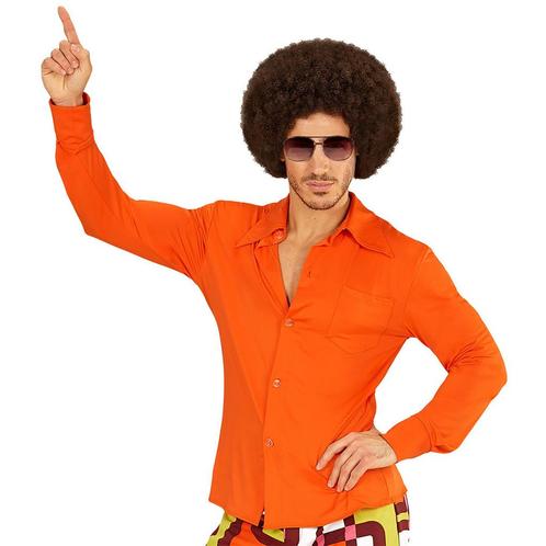 Disco 70S Blouse Heren Oranje, Kleding | Heren, Carnavalskleding en Feestkleding, Nieuw, Verzenden