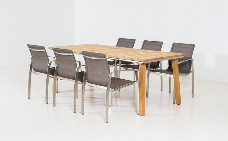 4 Seasons Outdoor Summit tuinset met uitschuifbare Maison, Tuin en Terras, Tuinsets en Loungesets