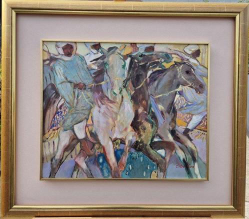 Isabelle Del Piano (1955) - Mooren te paard, Antiek en Kunst, Kunst | Schilderijen | Modern