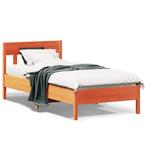 vidaXL Cadre de lit avec tête de lit cire marron 90x190, Neuf, Verzenden