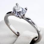 Zonder minimumprijs - Verlovingsring - 14 karaat Witgoud -