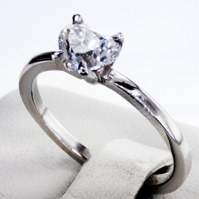 Zonder minimumprijs - Verlovingsring - 14 karaat Witgoud -, Handtassen en Accessoires, Antieke sieraden