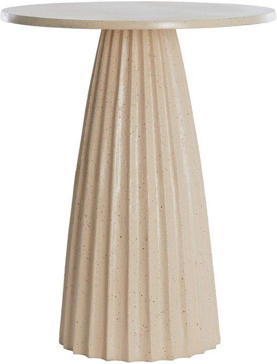 2dekans | Light & Living Bijzettafel Veglia - Zand - Ø45cm -, Huis en Inrichting, Tafels | Bijzettafels, Ophalen of Verzenden
