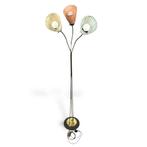 Lampadaire - Laiton, tissu - Lampe de poche, nouvellement