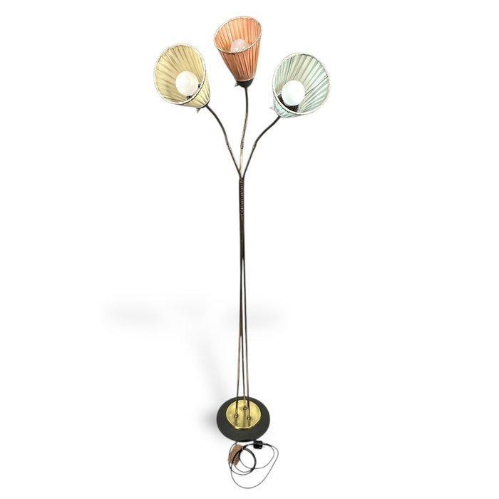 Lampadaire - Laiton, tissu - Lampe de poche, nouvellement, Antiek en Kunst, Antiek | Verlichting