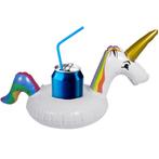 Opblaas Unicorn Bekerhouder 37cm, Verzenden