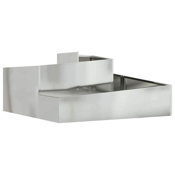 Grote Bloempot Zilver 100cm | Retour Deal | 64% Korting NU!, Tuin en Terras, Bloempotten, 40 tot 70 cm, Rechthoekig, Nieuw, Metaal