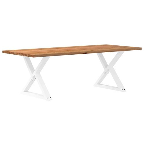 vidaXL Eettafel rechthoekig 240x100x74 cm massief eikenhout, Huis en Inrichting, Tafels | Eettafels, Nieuw, Verzenden