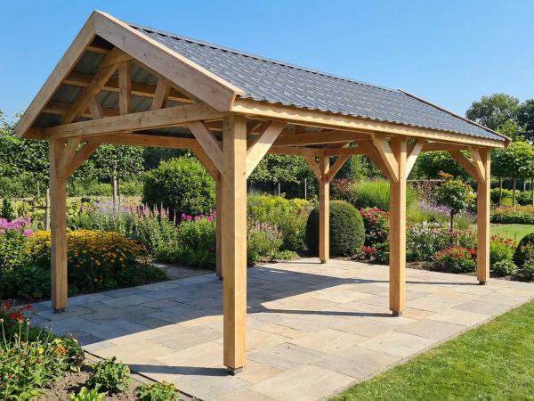 Veiling - Klassieke zadeldak overkapping  660x410x340 cm, Jardin & Terrasse, Verrières