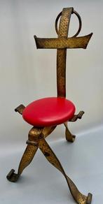 Stoel - Synthetisch leder, Metaal, Smeedijzer - sculpturaal