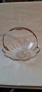 Plateau - Plateau en cristal ancien à bord ondulé avec, Antiek en Kunst