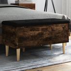 vidaXL Opbergbankje 82x42x46 cm bewerkt hout gerookt, Verzenden, Nieuw