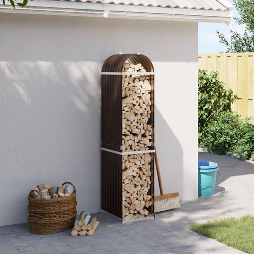 vidaXL Haardhoutopslag 40x45x170 cm gegalvaniseerd staal, Tuin en Terras, Brandhout, Verzenden