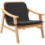 tectake Wicker fauteuil Treviso, houten frame en kussen - na, Tuin en Terras, Verzenden, Nieuw