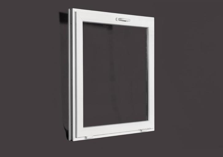 PVC draaikiep b100xh100 cm Wit, Doe-het-zelf en Bouw, Glas en Ramen, Dubbelglas, Nieuw, Gevelraam of Ruit, 80 tot 120 cm, 80 tot 120 cm