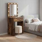 vidaXL Kaptafel met lade Gerookt eiken 50 x 41 x 135 cm, Huis en Inrichting, Verzenden, Nieuw