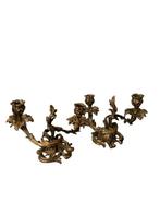 Candélabre (2) - Bronze doré - Chandeliers style Louis XV, Antiek en Kunst