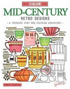 Seek, Color, Find Mid-Century Retro Designs: A Treasure Hunt, Boeken, Overige Boeken, Zo goed als nieuw, Verzenden