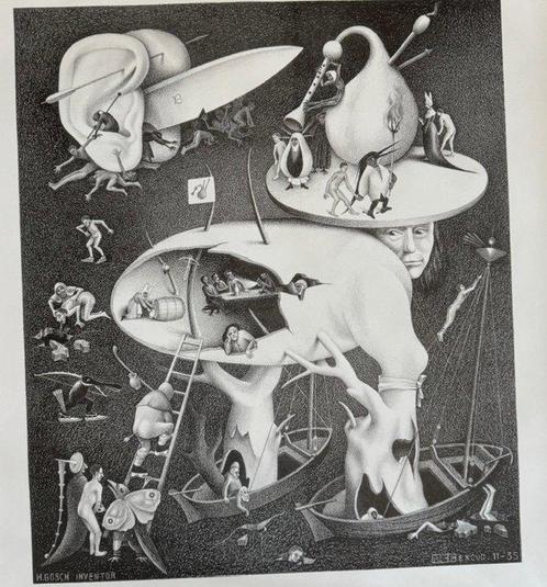 M.C. Escher (1898-1972), after - Hell, Antiquités & Art, Antiquités | Autres Antiquités